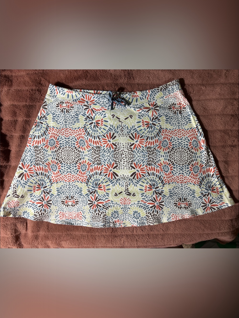 Title Nine Floral Skort in Blue, Coral, Yellow, Black